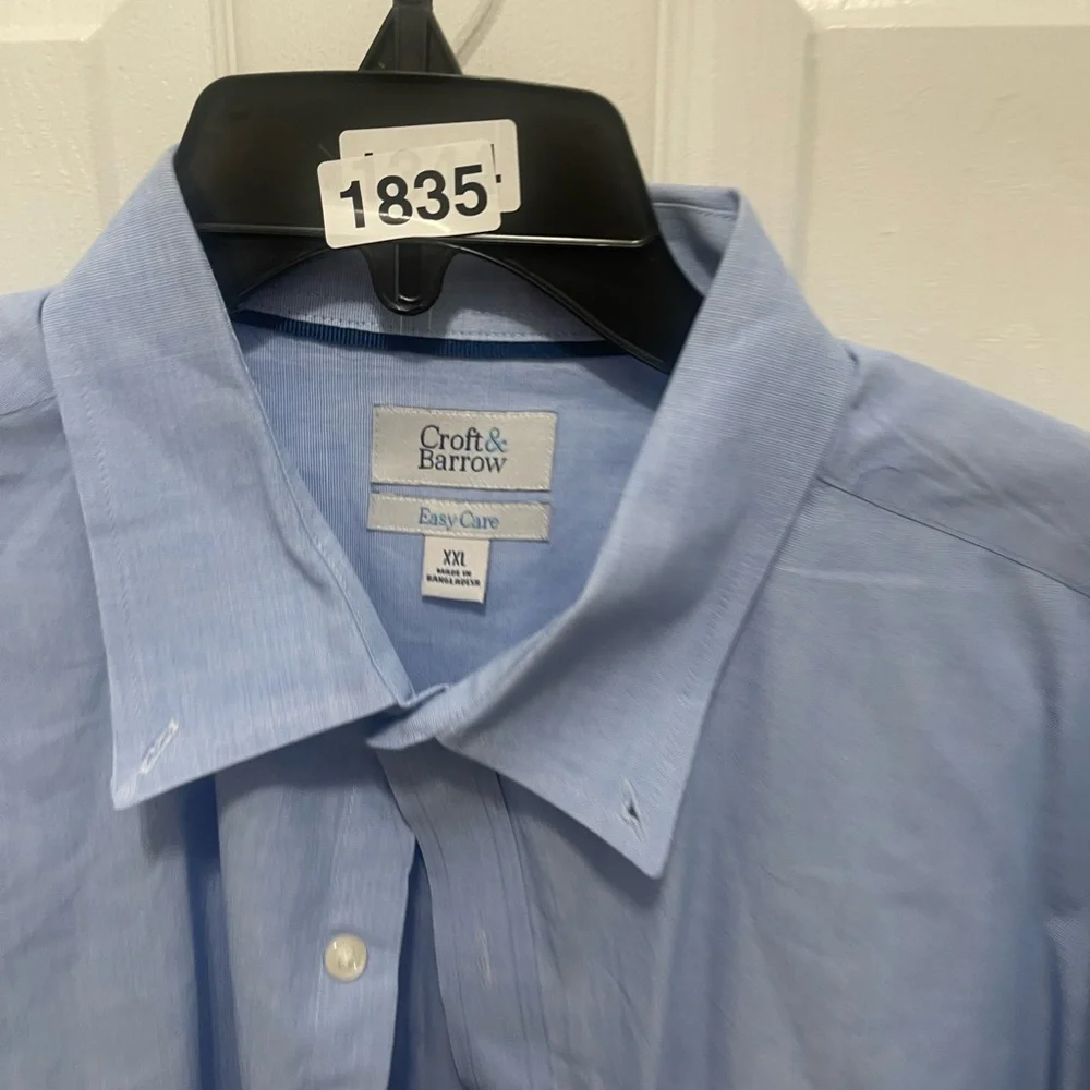 Croft & Barrow Men's Sky Blue Dress Shirt - Picture 6 of 14